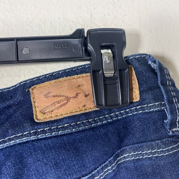 Seven Women's Baby Boot Cut Jeans Studded Pockets Low Rise Size: 30 - Picture 6 of 7